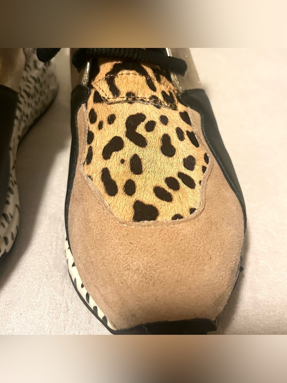 Steve Madden Cliff Multicolor Animal Print Suede Fashion Sneakers Size 8.5 - Picture 8 of 16